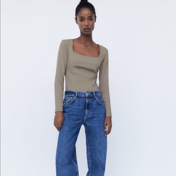 square neck zara